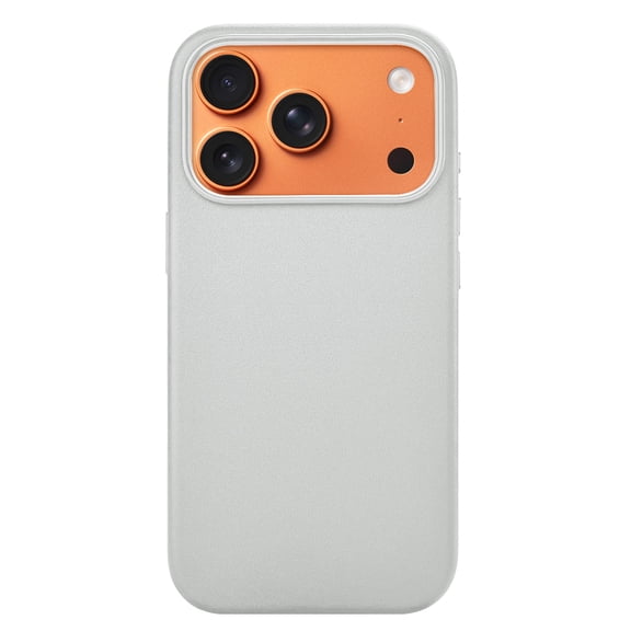 Lpalce for Apple iPhone 17 Pro Leather Case, Compatible with MagSafe and Camera Control Button, With Two Connection Points Slim Back Magnetic Phone Protection Cover 6.3" - Gray