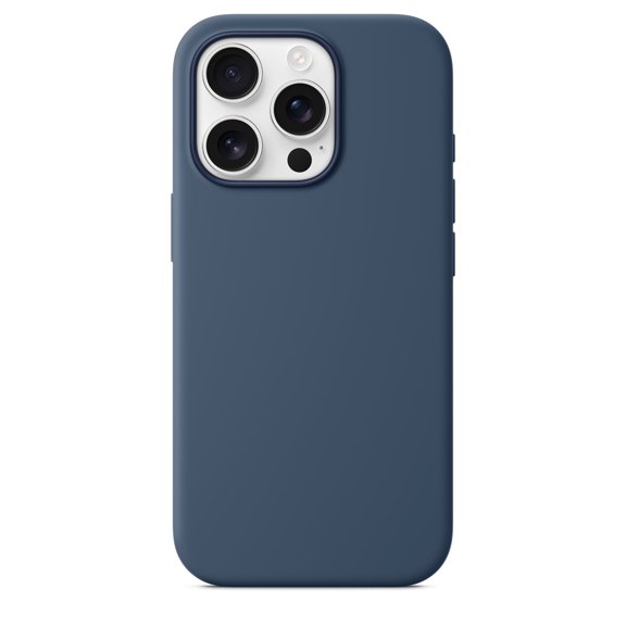 Lpalce for iPhone 16 Pro Silicone Case, Compatible with MagSafe and Camera Control Button,Soft Slim Magnetic Phone Protection Cover Shell for Women Men 6.3＂- Denim