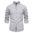 thumbnail image 1 of Lpecdj Mens Dress Shirt Muscle Fit Business Dress Shirts Stretch Casual Long Sleeve Button Down Shirt Fashion Solid Color Lapel Shirt Tops, 1 of 3