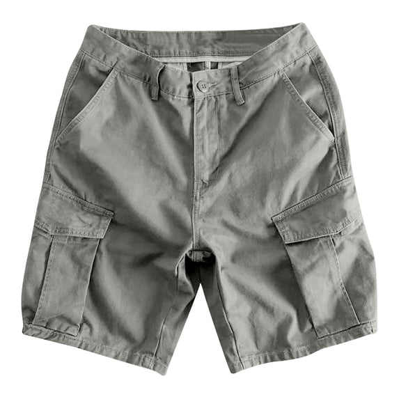 Lpmadey Men's Cargo Shorts, Button Zip Fly Multi-Pocket Outdoor Hiking Workout Casual Shorts