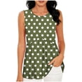 thumbnail image 1 of Lpmadey Tank Tops for Women Summer Sleeveless Tops Pleated Crewneck Floral Loose Fit Casual Flowy Boho Tunic Tops, 1 of 5