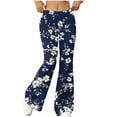 thumbnail image 1 of Lpmadey Women's Floral Print Flare Yoga Pants Elastic High Waist Bell Bottom Leggings, Stretch Bootcut Workout Pants, 1 of 6
