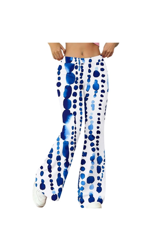 Women's Floral Print Flare Yoga Pants Elastic High Waist Bell Bottom Leggings, Stretch Bootcut Workout Pants