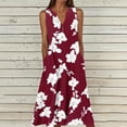 thumbnail image 1 of Lpmadey Womens Fashion Print Sleeveless V Neck Plus Size Sundress Casual Button Front Flowy Summer Beach Dress, 1 of 5