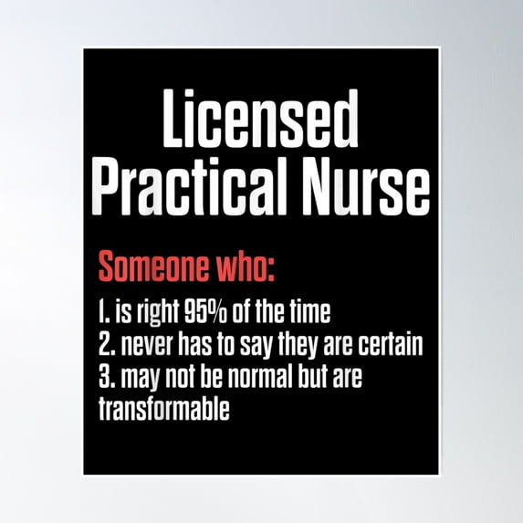 Lpn Licensed Practical Nurse Cool Rn Nursing Poster Wall Art, Modern Wall Decor, 16x24 UNFRAMED