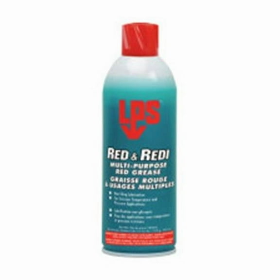 Lps Red & Redi Multipurpose Red Grease, NLGI Grade 2, 16 oz Aerosol Can 05816