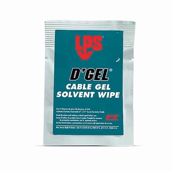 D'Gel Cable Gel Solvents, Individually Wrapped Wipes