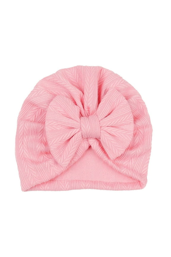 0-24 Months Newborn Girls' Hats Infant Big Bow Hat Baby Shower Toddler Kid Headwrap (Pink,Free Size)