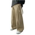 thumbnail image 1 of LpwkSSA Boys' Sports Pants Winter Warm Wide Leg Athletic Ski Pants with Pockets Waterproof Windproof Outdoor Sweatpants Beige 14 Years, 1 of 8