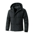 thumbnail image 1 of LpwkSSA Fashion Winter Jacket for Men Solid Color Outdoors Mountaineering Wearproof Warm Zipper Multi-Pocket Coat Long Sleeve Jacket Black XXL, 1 of 7