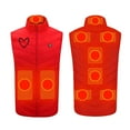 thumbnail image 1 of LpwkSSA Heated Puffer Coat For Men Winter Thermal Vest with 9 Heated Three Control USB Intelligent Constant Temperature Heated Windproof Plus Size Vest Red XXXXXL, 1 of 5