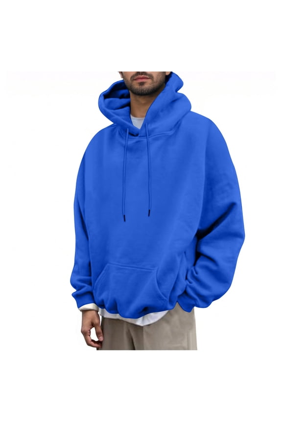 Hooded Sweatshirt with Graffiti Print Oversized Design Drawstring Adjustable Fleece Lined Casual Sweatshirt for Women Daily Wear Streetwear Style Blue M