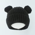 thumbnail image 1 of LpwkSSA Kids Winter Beanie Hat Baby Warm Knit Hairball Thick Ski Caps Toddler Cute Beanie for Girls Boys Aged 1-6 Years (Black,Free Size), 1 of 3
