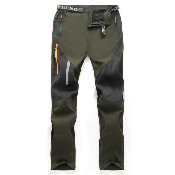 LpwkSSA Men Outdoor Sports Pants Casual Tactical Trousers with Zipper Pockets Lightweight Quick-Dry Breathable Fabric for Hiking Camping Travel Green S