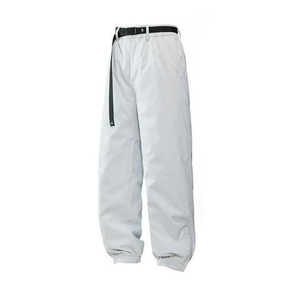 LpwkSSA Men Ski Trousers Insulated Warm Outdoor Casual Sports Full Length Pants Comfortable Stretchy for Winter activitiess Lightweight Breathable Waterproof Essential Ski Gear White S