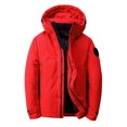 thumbnail image 1 of LpwkSSA Men Winter Warm Padded Coats Parkas Casual Solid Color Hooded Zipper Jackets with Pockets Long Sleeve Cardigan Eiderdown Coat Red M, 1 of 7