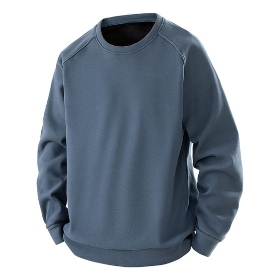 LpwkSSA Men's Casual Fashion Solid Color Round-Neck Blouse/T-Shirt Gray XXL