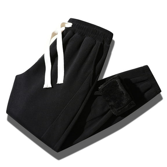 LpwkSSA Men's Casual Fashionable Warm Corduroy Pants Elastic Waist Drawstring Pocket Comfortable Outdoor Daily Wear Suitable for All Seasons Trendy Stylish Long Pants Black XXXXXL