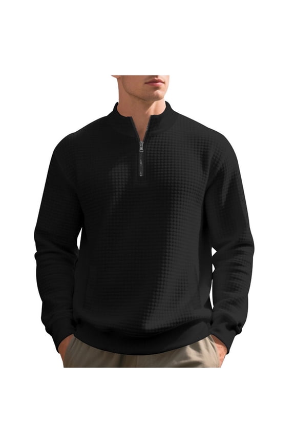 Men's Casual Hoodie Long Sleeve Pullover Top Pocket Stylish Comfort Soft Fabric Fashionable Sweatshirt Outdoor Daily Wear Suitable for Spring and Winter Black S