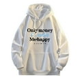 thumbnail image 1 of LpwkSSA Men's Casual Hoodies Long Sleeve with Pocket Hooded Graphic Letter Print Sweatshirts Hoody Baggy Pullover Loose Fit Cute Lightweight Sweater Coats White XXXL, 1 of 9