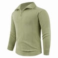 thumbnail image 1 of LpwkSSA Men's Casual Long Sleeve Half Zipper Coat Lapel Collar Warm Fleece Soft Fabric Adjustable Hood Relaxed Oversized Trendy Jacket for Outdoor Daily Comfortable Wear Green XXXL, 1 of 6