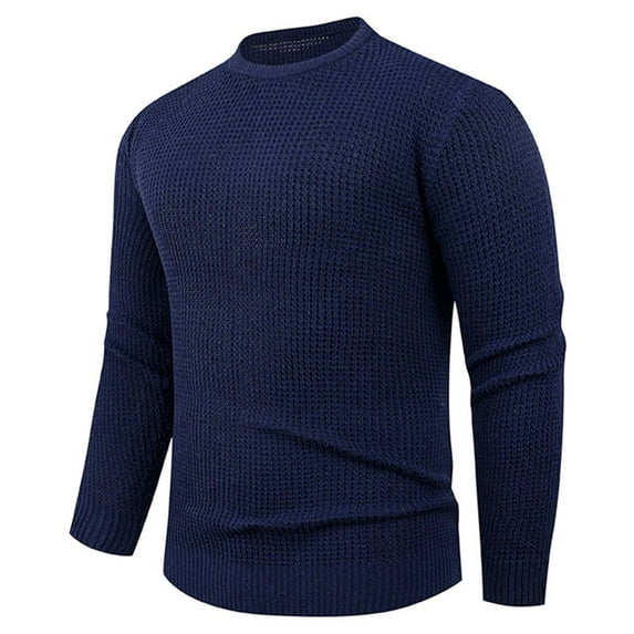 LpwkSSA Men's Casual Loose Round-Neck Sweater Soft Breathable Fabric Warmth Laziness Ideal for Winter Pair with Jackets Shorts Casual Sweatpants Fashion Outdoor Daily Wear Blue XXXL