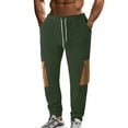 thumbnail image 1 of LpwkSSA Men's Elastic Waist Drawstring Tapered Jogging Pants Multi Pocket Zipper Ankle Soft Breathable Sportswear Casual Everyday Wear Running Training Fitness Green S, 1 of 7