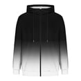 thumbnail image 1 of LpwkSSA Men's Gradient Hoodie Sweatshirts Full Zipper Long Sleeve Jacket Slim Fit Windproof Causal Fashion Outerwear with Pockets White L, 1 of 5