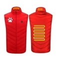 thumbnail image 1 of LpwkSSA Men's Heated Coat Winter Three Control 2 Heated Zone USB Intelligent Constant Temperature Puffer Vest Plus Size Zipper Sleeveless Coat Red S, 1 of 4