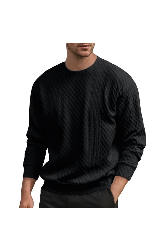 Men's Long Sleeve Round Neck Hoodie Pullover Fashion Casual Comfortable Nylon Spandex Solid Color Soft Lightweight Outdoor Daily Wear Stylish Apparel Black XXL