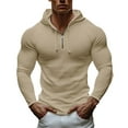 thumbnail image 1 of LpwkSSA Men's Loose Knit Sweater Casual Long Sleeved Hooded Top Comfortable Soft Fabric Zipper Closure Ribbed Cuffs Fashionable Design Suitable for Work Outdoor Activities Family Gatherings Yellow XL, 1 of 7