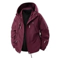 thumbnail image 1 of LpwkSSA Men's Outdoor Jackets with Hoods Plus Size Zipper Coat with Pockets Long Sleeve Solid Color Fashionable Out Going Coats Red S, 1 of 8