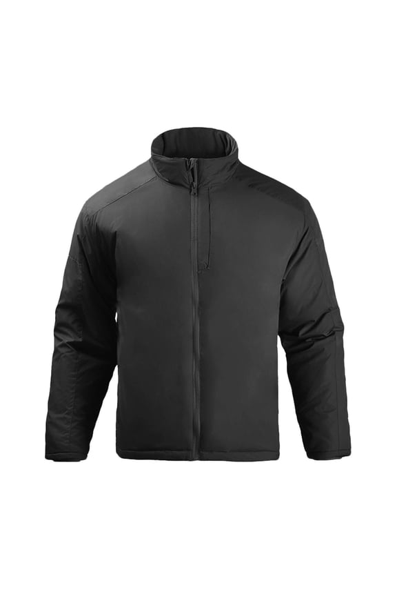Men’s Polar Fleece Jacket with Pockets Full Zip Up S-3XL Long Sleeve Fuzzy Casual Warm Coat Sweatshirts Outerwear Spring Fall Winter Menswear Outdoor Black XXL