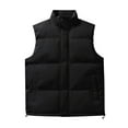 thumbnail image 1 of LpwkSSA Men's Puffer Vest Down Alternative Water Resistant Packable Outerwear Zip Up Pockets Warm Versatile Layer Black XXXXXL, 1 of 9