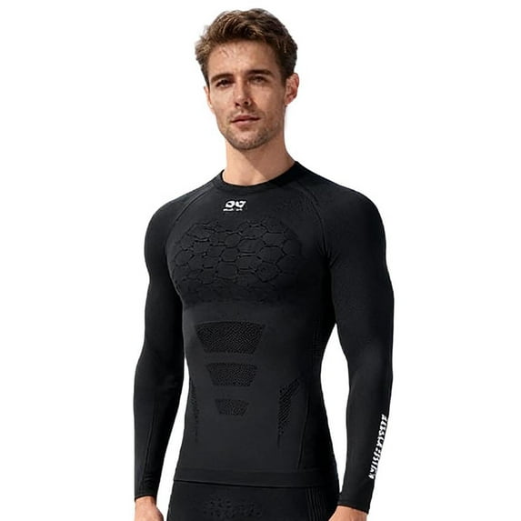 LpwkSSA Men's Ski QuickDrying Winter Outdoor Cycling Running Mountaineering Sports Functional Reduce Base Layer Thermal Underwear Black M
