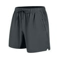 thumbnail image 1 of LpwkSSA Men's Solid Color Polyester Outdoor Casual Sports Ice Silk Shorts Gray XXXXL, 1 of 7