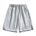 thumbnail image 1 of LpwkSSA Men's Solid Color Polyester Shorts Outdoor Casual Sports Five Quarter Pants Gray XXXL, 1 of 7