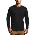 thumbnail image 1 of LpwkSSA Men's Solid Color Sunscreen Is Breathable Solid Color Long Sleeved Black XL, 1 of 9