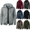thumbnail image 1 of LpwkSSA Men's Sports Fitness Cargo Jacket Solid Color Multiple Pockets Sports Ditness Training Raglan Long Sleeved Hooded Casual Coat Green S, 1 of 5