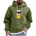 thumbnail image 1 of LpwkSSA Men's Sports Hoodies Graphic Print Long Sleeve Pullover Drawstring Hooded Sweatshirt Soft Fall Winter Sweatshirts With Pocket Green XXXL, 1 of 5