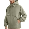 thumbnail image 1 of LpwkSSA Men's Waterproof Ski Hard Shell Jacket Warm Winter Snow Coat Solid Color Mountain Windbreaker Hooded Raincoat Yellow XXL, 1 of 6