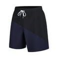 thumbnail image 1 of LpwkSSA Mens Athletic Swim Trunks Side Panel Design Quick Dry Fabric Relaxed Silhouette for Beach Trips Black S, 1 of 6