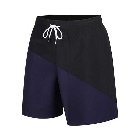 LpwkSSA Mens Athletic Swim Trunks Side Panel Design Quick Dry Fabric Relaxed Silhouette for Beach Trips Black S