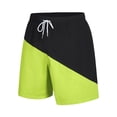 thumbnail image 1 of LpwkSSA Mens Athletic Swim Trunks Side Panel Design Quick Dry Fabric Relaxed Silhouette for Beach Trips Green XXXL, 1 of 6