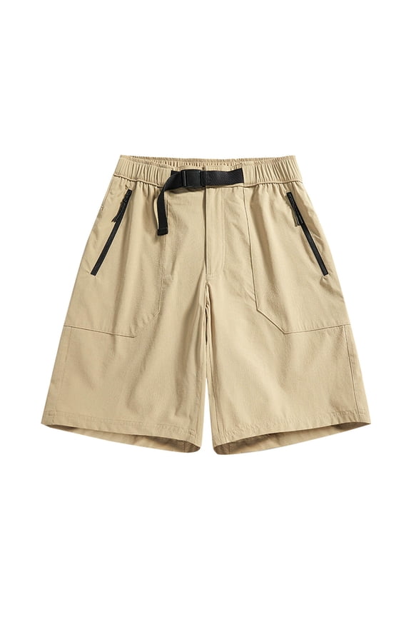 Mens Bold Solid Color Shorts Elastic Waistband Design Lightweight Fabric Relaxed Silhouette for Casual Hangouts Yellow XXXL