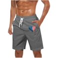 thumbnail image 1 of LpwkSSA Mens Camo Print Swim Trunks Elastic Waistband Design Durable Fabric Relaxed Silhouette for Casual Hangouts Gray XXXXXL, 1 of 5