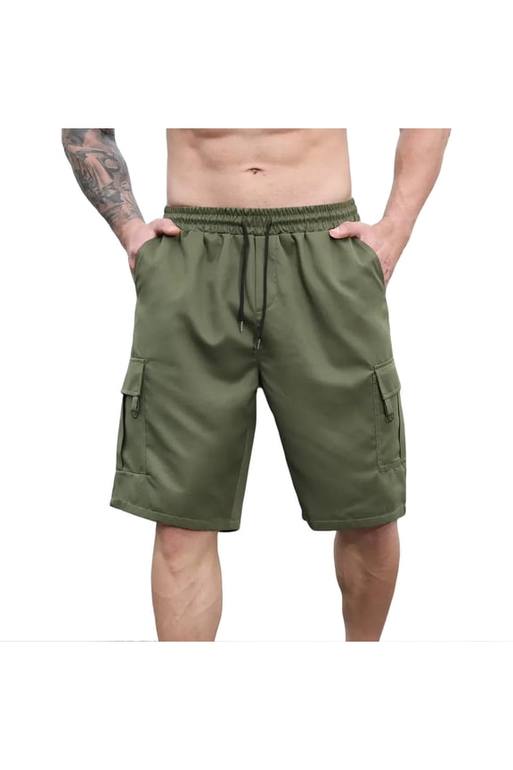 Mens Lightweight Athletic Shorts Elastic Waistband Design Stretchy Fabric Relaxed Silhouette for Outdoor Activities Green XXL