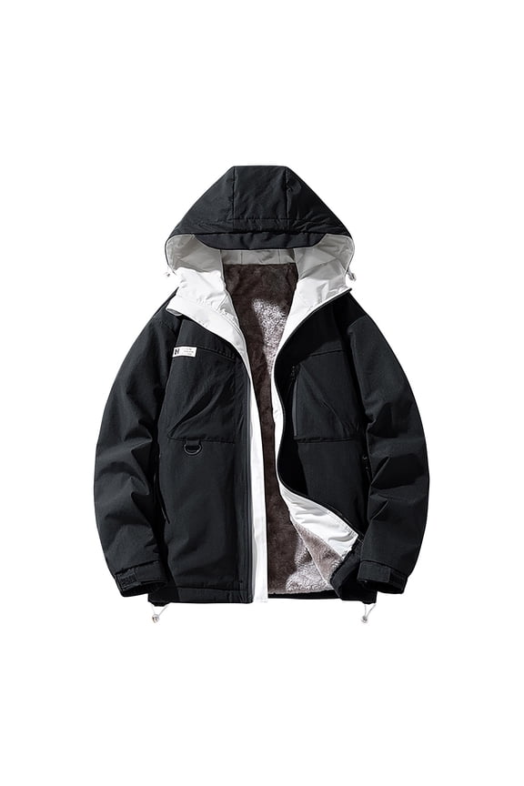 Mens Lightweight Puffer Jackets Fashion Men's Temperament Long Seeved Solid Color Mid Length Down Jacket Trench Coat Black XXXL