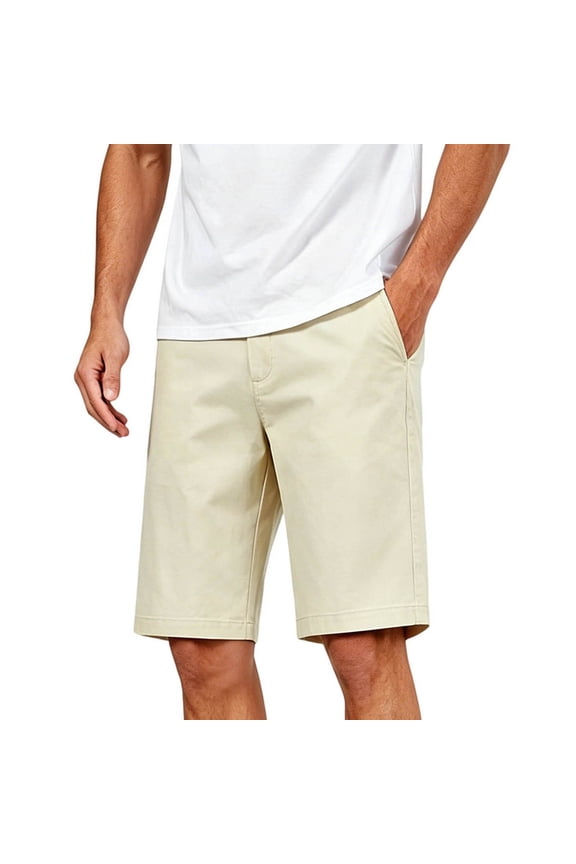 Mens Minimalist Shorts Straight Fit Short Length Sweat Wicking Fabric Sweat Wicking All Season Wear Beige 29