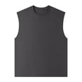thumbnail image 1 of LpwkSSA Mens Sleeveless Basic Top Crew Neck Design Solid Color Lightweight Fabric Classic Silhouette for Layering or Casual Outings Gray L, 1 of 6